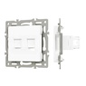 Механизм компьютерной розетки двойной SCT-MPC2-PL-WH (RJ-45, CAT6) (Arlight, -)
