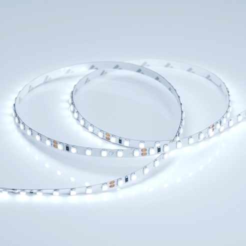 Лента светодиодная RT 2-5000 24V Cool 15K 5mm 2x (3528, 600 LED, LUX) (Arlight, 9.6 Вт/м, IP20)