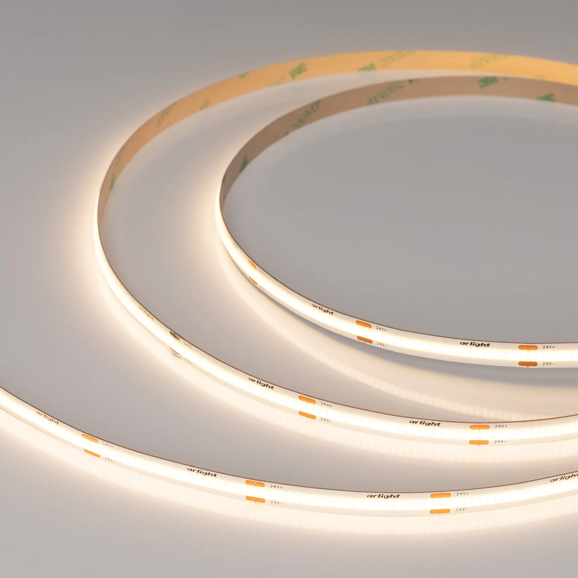 Лента светодиодная COB-X480-8mm 24V Warm3500 (8 W/m, IP20, CSP, 5m) (Arlight, -)