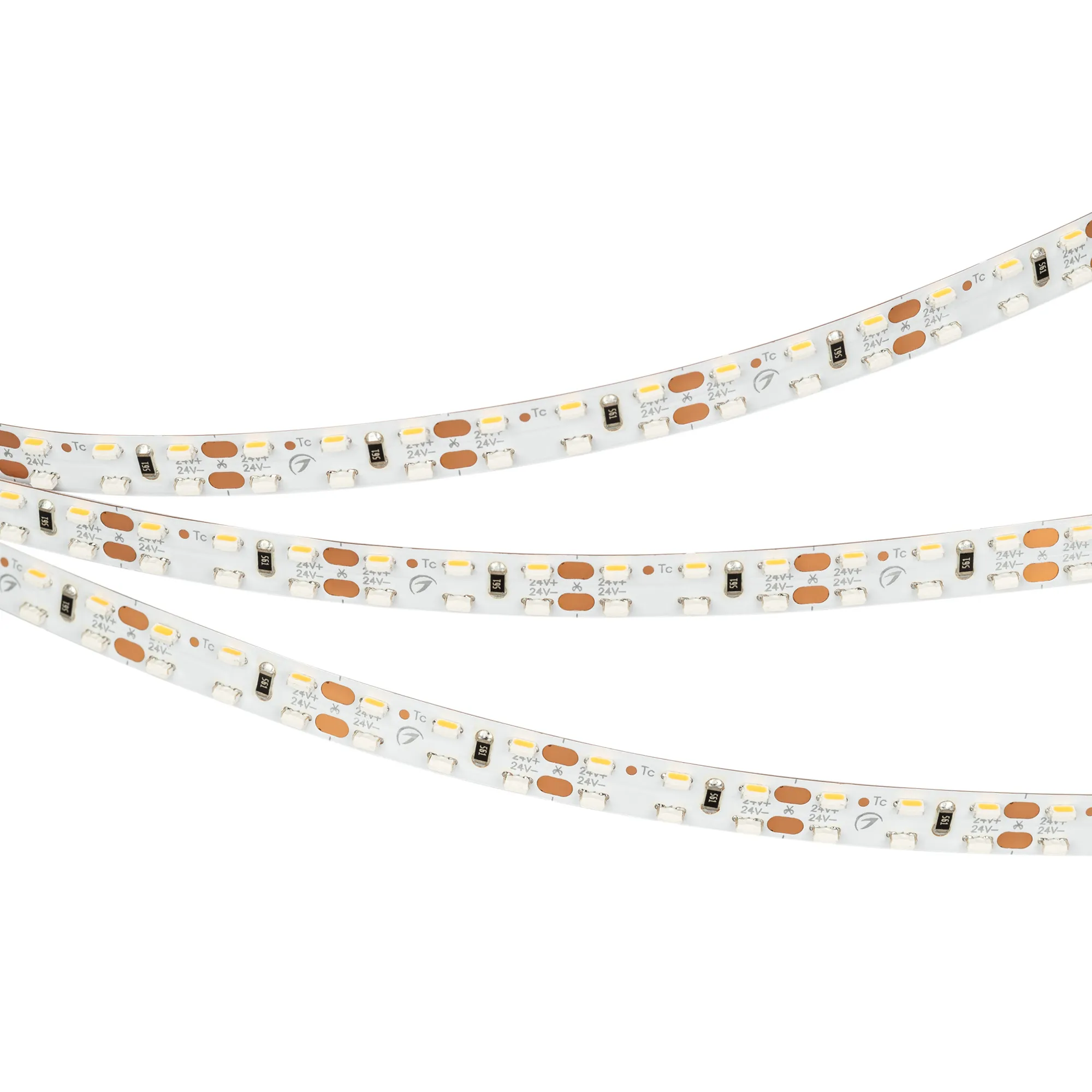 Лента светодиодная RS 2-5000 24V Warm2700 2x2 8mm (3014, 240 LED/m, LUX) (Arlight, 14.4 Вт/м, IP20)