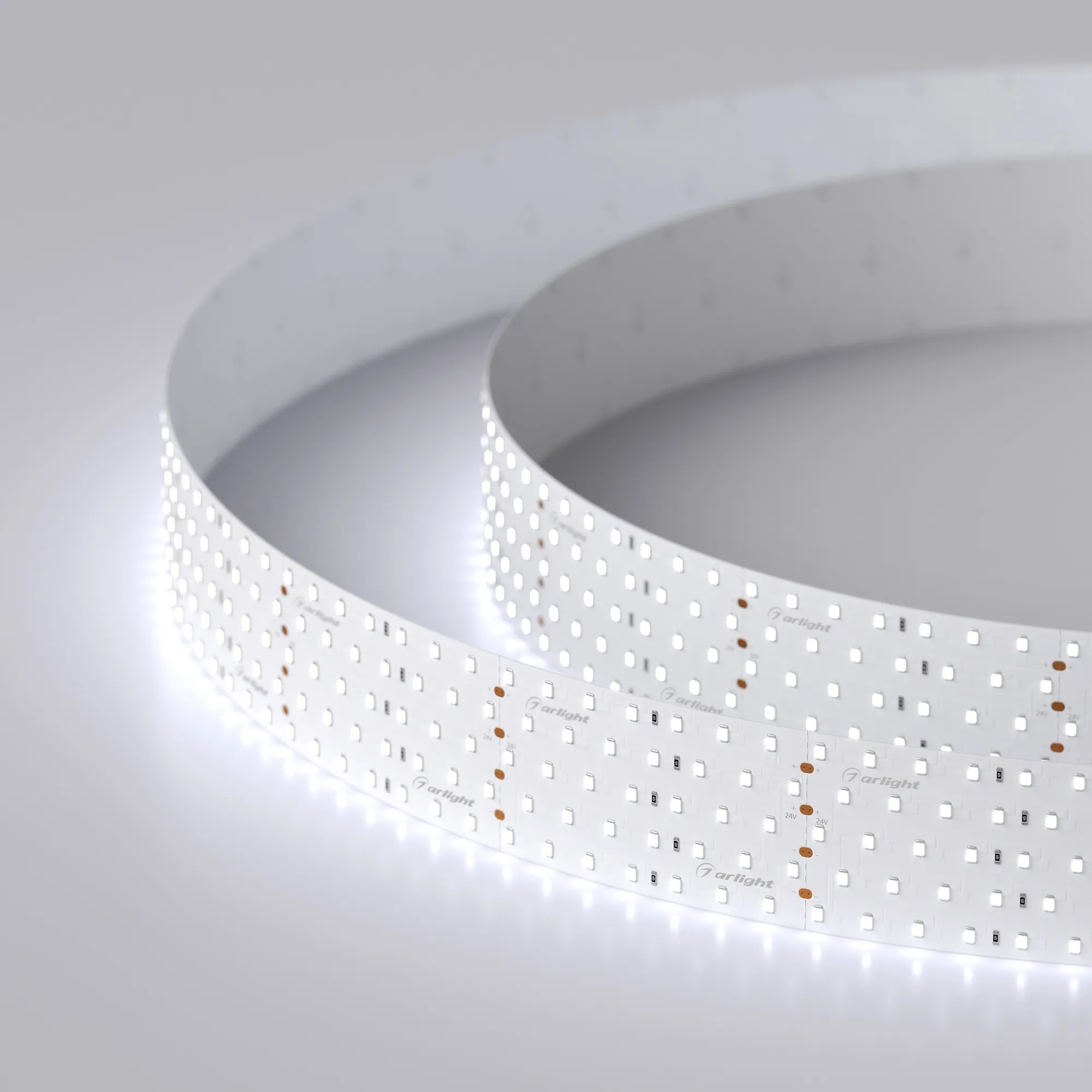 Лента светодиодная RT 2-2500 24V Cool 8K 5x2 (2835, 875 LED, LUX) (Arlight, 36 Вт/м, IP20) - изображение товара
