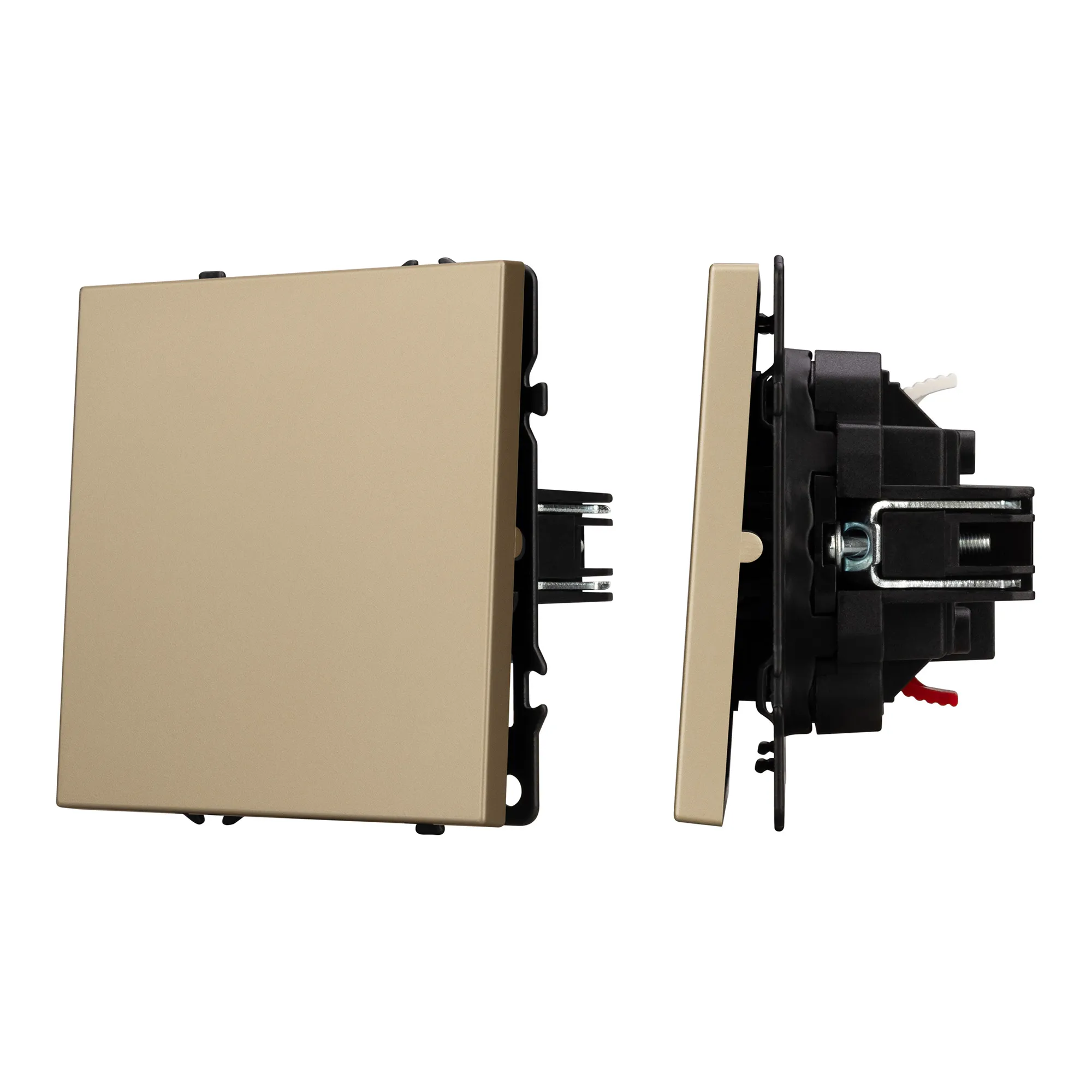 Механизм выключателя одноклавишный проходной SWT-NOBE-MKP1-SFPL-GD (230V, 10A) (Arlight, -)